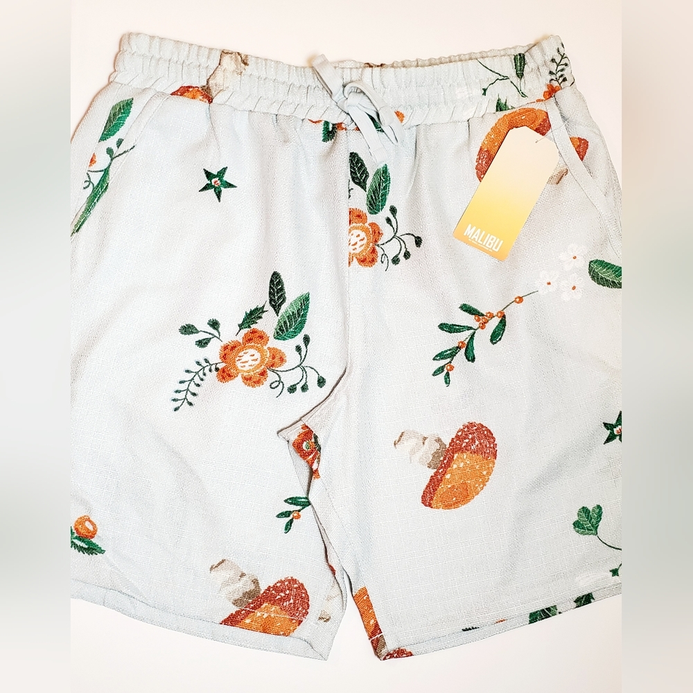 NWT Malibu Mushroom and Sage Men's Shorts Size Medium